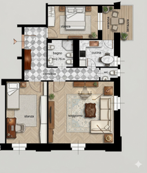 TRIESTE – Via Petronio. Splendido trilocale ristrutturato in Affitto